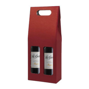 Darčekové balenie na 2 fľaše bordové