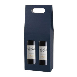 Darčekové balenie na 2 fľaše modré