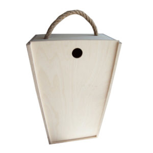 Darčeková drevená krabica na dve vína