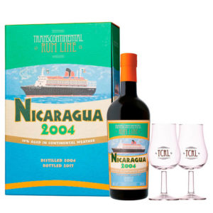Transcontinental Rum Line Nicaragua 2004 0,7l 43% GB + 2 poháre