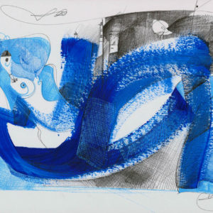 Luka Brase blue blue 32x24cm