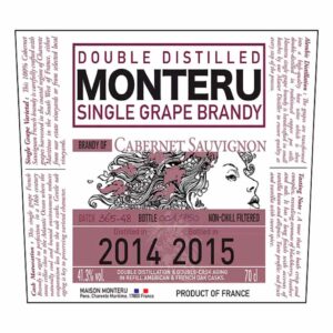 Monteru Single Grape Brandy Cabernet Sauvignon etiketa