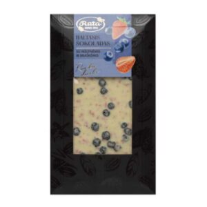 RUTA Biela čokoláda s čučoriedkami a jahodami 1